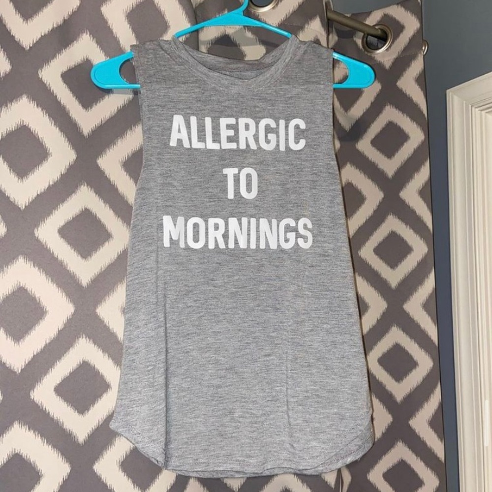 allergic to mornings bedtime tank/muscle tee